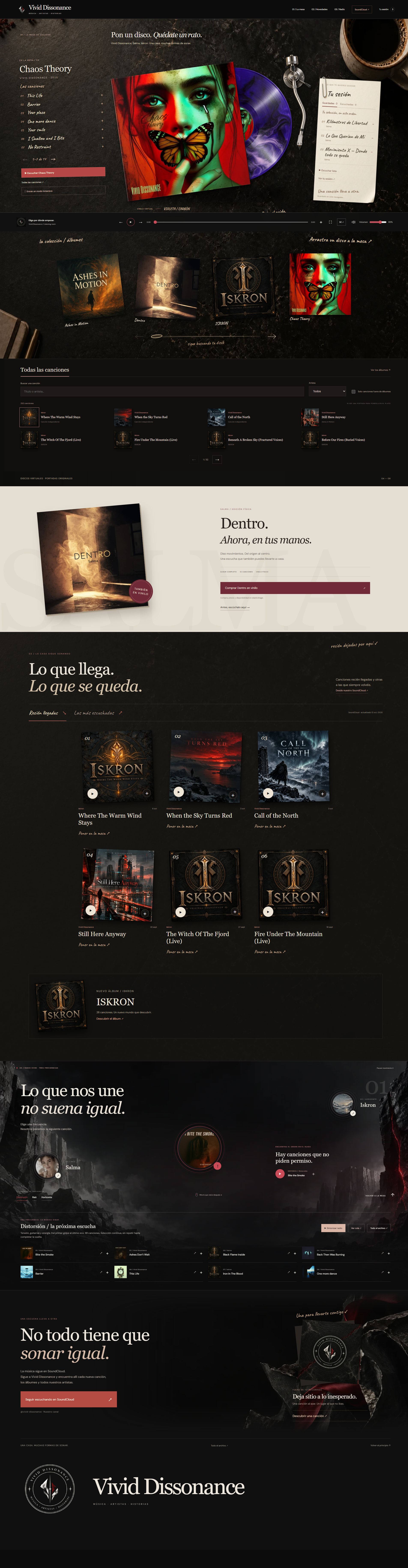 Vivid Dissonance: vista del proyecto
